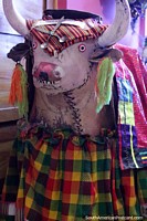 Bolivia Photo - Sacred cow costume still used today in carnivals and festivals in Bolivia, on display at Sacro Museum in Oruro.