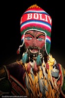 Bolivia Photo - Chuta mask, made with wire mesh, the dance of the Chutas, Musef museum in La Paz. 