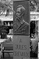 Jules Crevaux (1847-1882), French doctor, soldier and explorer who died in Bolivia, monument in Yacuiba. Bolivia, South America.