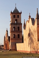 Tower of the spectacular Jesuit Church (1748) in San Jose de Chiquitos.