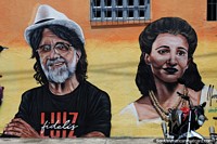 Marquise Branca (right, actress 1910-1965), mural in Juazeiro do Norte.