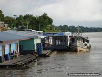 Boats go to Ecuador from the west end of the Amazon river. Brazil, South America.