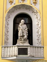 The arch and monument called DOM Beato Josepho at the front of church Sao Jose in Porto Alegre. Brazil, South America.