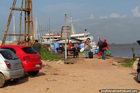 People boarding the N/M Coronel Jose Julio ferry from Belem to Macapa. Brazil, South America.