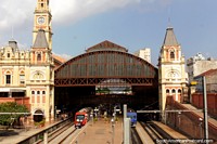 Luz train station in Sao Paulo, an historical building in an old part of town. Brazil, South America.