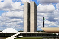 The government buildings in the futuristic capital of Brazil - Brasilia.
