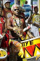 Drums are beating through the streets of Salvador each night for carnival. Brazil, South America.