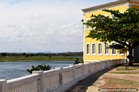 Museum Paco Imperial e Memorial and the Sao Francisco River in Penedo. Brazil, South America.