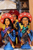 Arts and crafts shops are popular in Maragogi, 3 military figures. Brazil, South America.