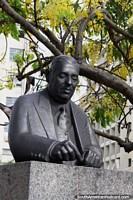 Assis Chateaubriand (1892-1968), journalist and writer, bust in Recife. Brazil, South America.