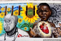 Doctors Without Borders, a mural with a message in Recife. Brazil, South America.