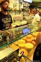 Larger version of One of many shops selling a wide range of cheeses at the great Central Market in Belo Horizonte.