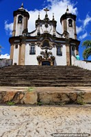 Church Igreja Nossa Senhora do Carmo in Ouro Preto, just one of many old churches here! Brazil, South America.