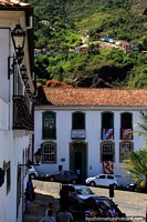 The architecture, lanterns and hills of Ouro Preto. Brazil, South America.