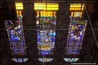 Larger version of Stained glass windows of Matriz Church in Porto Velho, reflections.