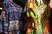 Stylish and casual cotton shirts with nice designs at the Manaus markets.