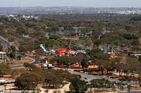 Fairground and Dona Sarah Kubitschek Park in Brasilia, view from the TV tower. Brazil, South America.