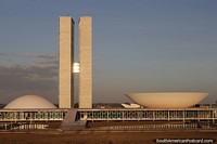 Brazil Photo - National Congress Palace, government buildings in the capital Brasilia.