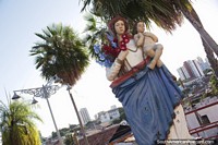 Our Lady of the Rosary and Saint Benedict, statue facing the church in their names in Cuiaba.