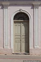 Arched doorway of an old building in Corumba. Brazil, South America.