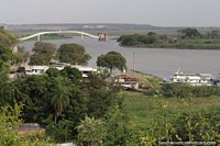 Port area and river in Corumba, the door to the Pantanal. Brazil, South America.