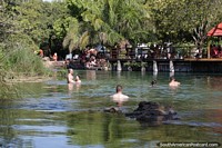 People enjoy the waters of the Formoso River in Bonito.