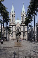 Sao Paulo Cathedral built from 1913 in neo-gothic style and opened in 1954.