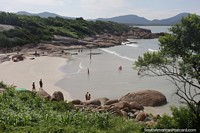 Larger version of The small beach of Barra, Barra da Lagoa, Florianopolis.