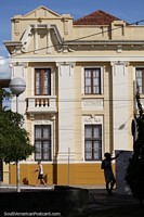 Well-kept antique building facade in the historic center of Cachoeira do Sul.