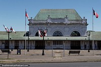 The old train station, now the cultural center, a gallery and library in Osorno.