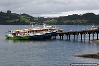 Chile Photo - Port area to embark boats in Castro.