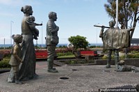 Chile Photo - Local native Juan Currieco shows the path to follow - The Monument of the German Colonization in Puerto Montt.