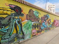Strange looking insects wall mural in Antofagasta. Chile, South America.