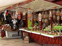 Larger version of Shop at the arts and crafts market near the fish market in Coquimbo.