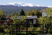 Very green surroundings in Cochrane, close to the national reserve, lakes and mountains. Chile, South America.