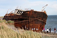 Shipwreck in San Gregorio. Vapor Amadeo (36 meters), here in the Tierra del Fuego since 1932. Chile, South America.