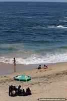 Beautiful day for the beach in the central city in Vina del Mar. Chile, South America.