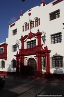 Justice palace and court in La Serena, prestigious building beside the Plaza de Armas. Chile, South America.