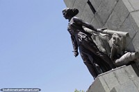 Female figure in the military monument in downtown Santiago. Chile, South America.