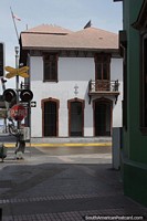 Historic center and buildings with railway in Antofagasta.