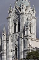 Catedral branca neogótica em Antofagasta, construída entre 1907-1917.