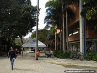 Buildings and walking areas in the center of University EAFIT, Medellin. Colombia, South America.
