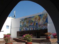 Mural of the Upares indigenous people in Valledupar, the location of the temple that burnt down in 1530.