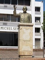 Bust of Alfonso Lopez Michelsen (1913-2007) in Valledupar, 24th President of Colombia. Colombia, South America.