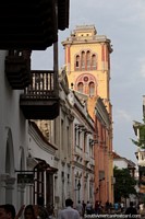 Las calles elegantes y la arquitectura en Cartagena. Colombia, Sudamerica.