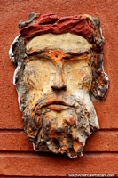 Bearded man ceramic work, in memory of the victims of the conflict in Boyaca, in Tunja. Colombia, South America.