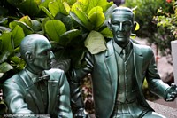 Colombia Photo - Pair of green metallic sculptured men in Poets Plaza in Cali, who are they?
