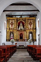 La Merced Church (1536), one of the oldest buildings in Cali, the gold interior. Colombia, South America.