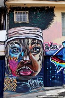 Encontrei a arte de rua assombrosa em Comuna 13 sem uma viagem, Medellïn. Colômbia, América do Sul.