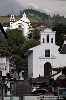 Larger version of La Ermita Church (1546), the oldest church in Popayan and on the hill is Belen Church.